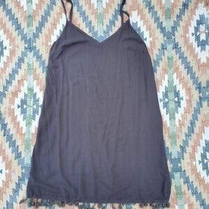 LAMade Shift Dress Tassle Fringe Hem Summer Beach Vacation